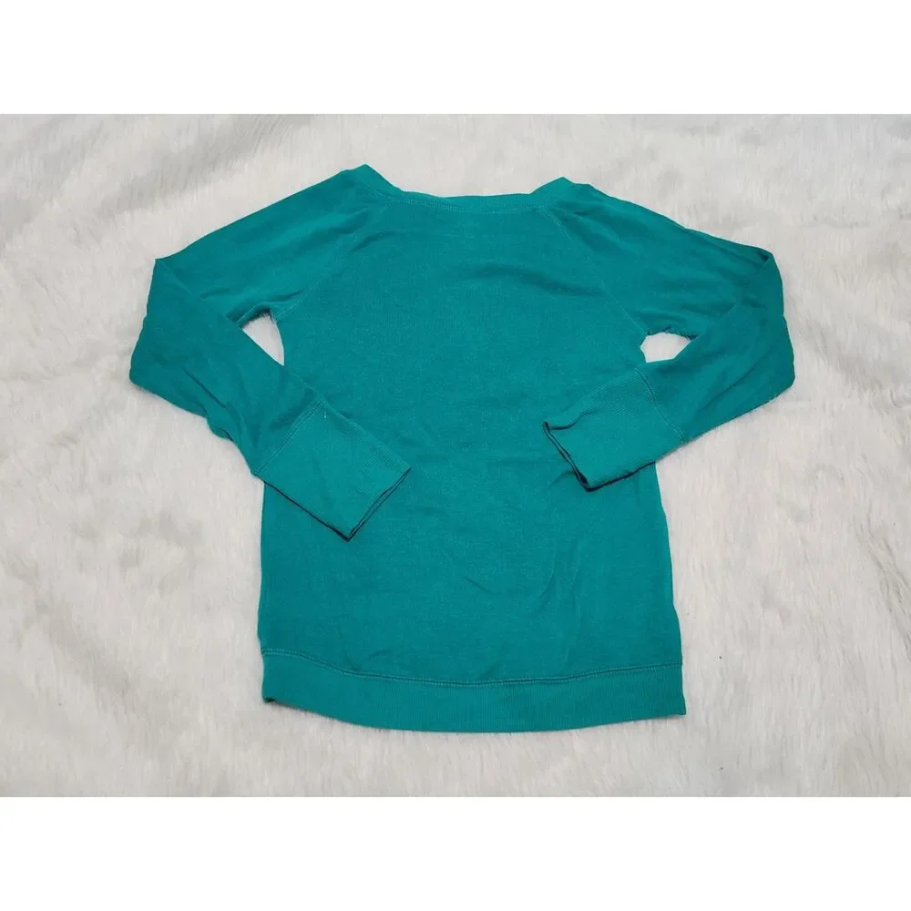 Justice Girls Sz 10 Sweatshirt Green Soda Pop Glitter Graphic Popcorn Kpop